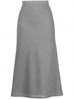 Midi sukně Thom Browne šedé