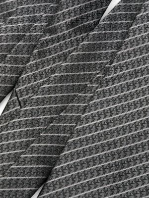 Jedwabny krawat z nadrukiem w abstrakcyjne wzory Givenchy szary