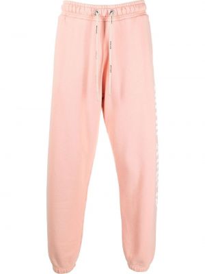 Pantaloni con stampa Palm Angels rosa