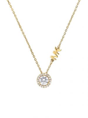 Pozlacený náhrdelník Michael Kors stříbrný