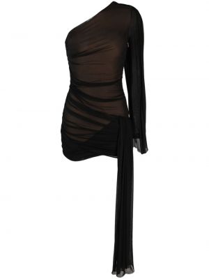 Коктейлна рокля с драперии Dion Lee черно