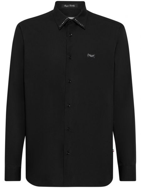 Μακρύ πουκάμισο Philipp Plein μαύρο