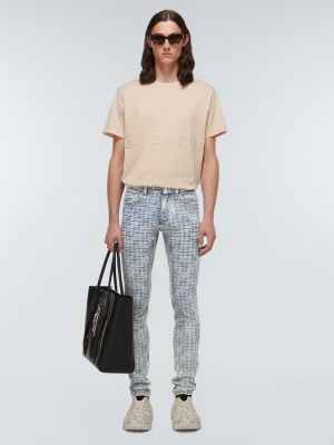 Jacquard slim fit skinny jeans Givenchy blau