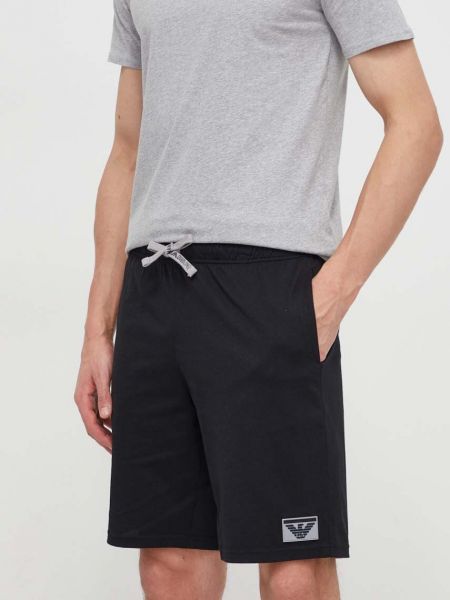 Pamut rövidnadrág Emporio Armani Underwear fekete