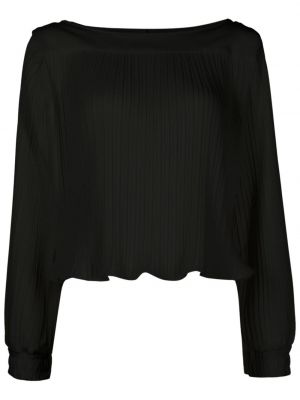 Плисирана блуза Neriage черно