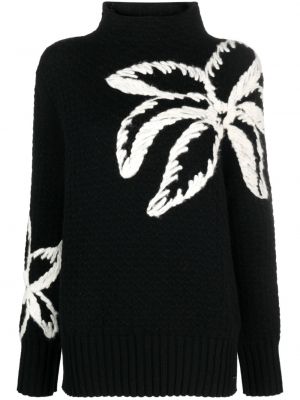 Sweter z kaszmiru w kwiatki Kiton