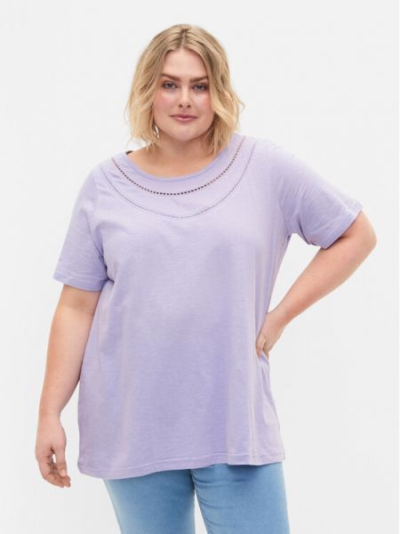 Фиолетовая футболка Zizzi
