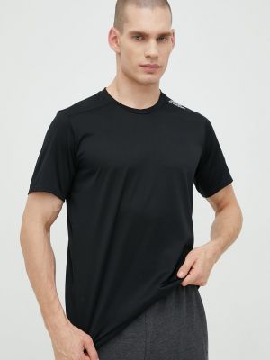 Majica jednobojna kratki rukavi Adidas Performance crna