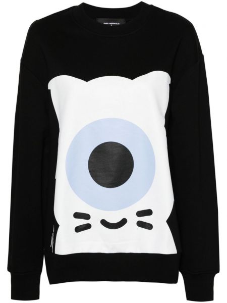 Sweatshirt mit print Karl Lagerfeld schwarz