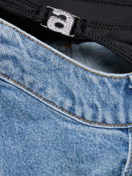 Asümmeetrilised puuvillased teksapüksid Alexander Wang sinine