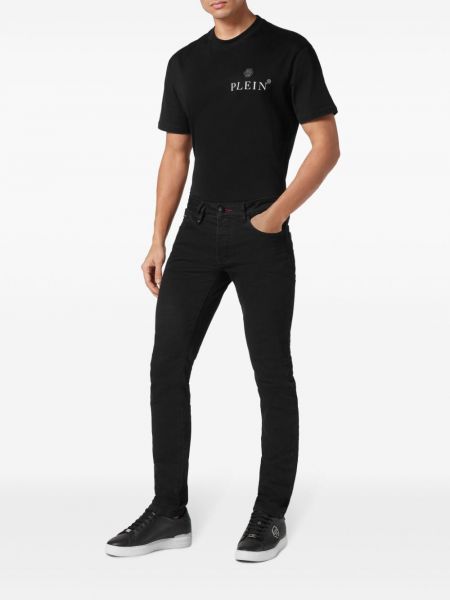 Skinny fit džinsai slim fit Philipp Plein juoda