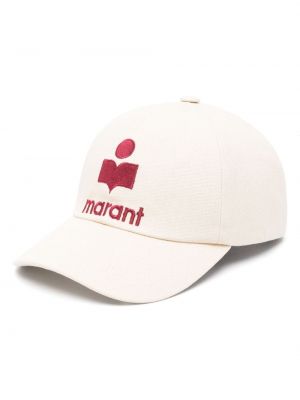 Casquette brodé en coton Marant rouge