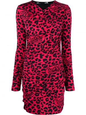 Leopard trykt dress Love Moschino rosa