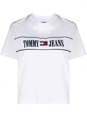 T-shirt ricamato Tommy Jeans bianco