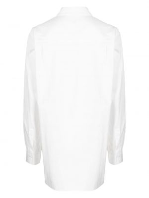 Asymmetrische hemd aus baumwoll mit drapierungen Y's weiß