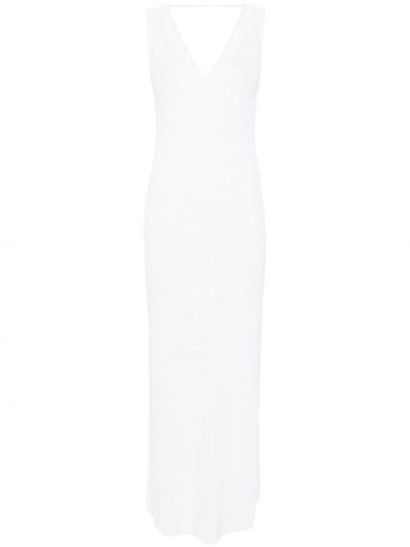 Pletena haljina Brunello Cucinelli bijela