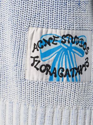 Kokvilnas džemperis Acne Studios zils