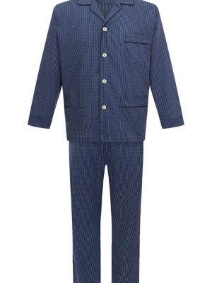 Хлопковая пижама Roberto Ricetti синяя
