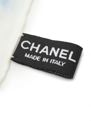 Medvilninis šalikas Chanel Pre-owned balta