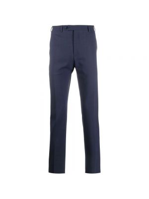Spodnie wełniane skinny fit Canali niebieskie