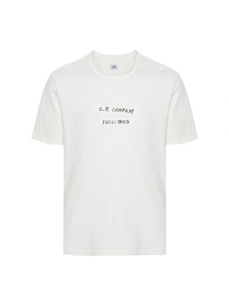 Koszulka bawełniana z nadrukiem C.p. Company biała