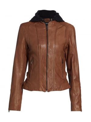 Кожаная куртка Lamarque коричневая