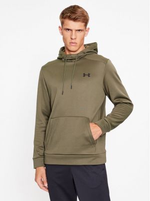 Relaxed флийс суичър с качулка Under Armour каки