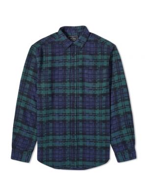 Фланелевая клетчатая рубашка на пуговицах Portuguese Flannel зеленая