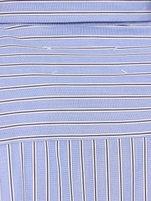 Camisa de algodón a rayas oversized Maison Margiela azul