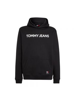 Bluza z kapturem Tommy Jeans czarna