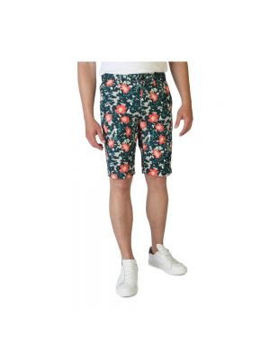Pantalones cortos de algodón de flores con estampado Tommy Hilfiger verde