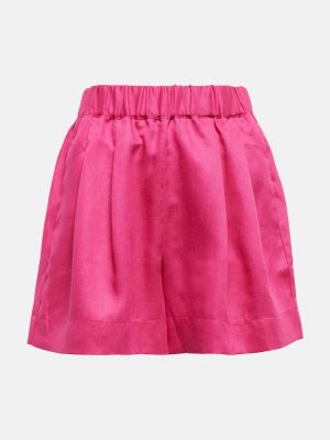 Shorts en lin Asceno rose