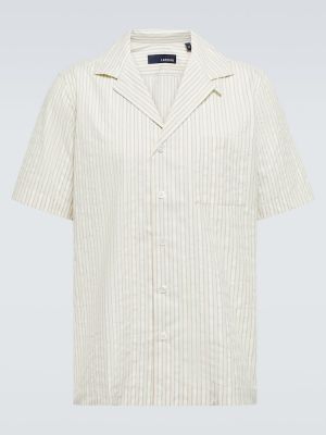 Camisa de algodón Lardini beige