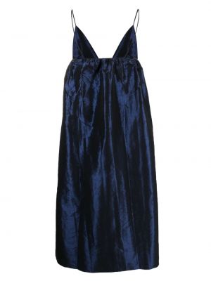 Midi šaty Ganni modré