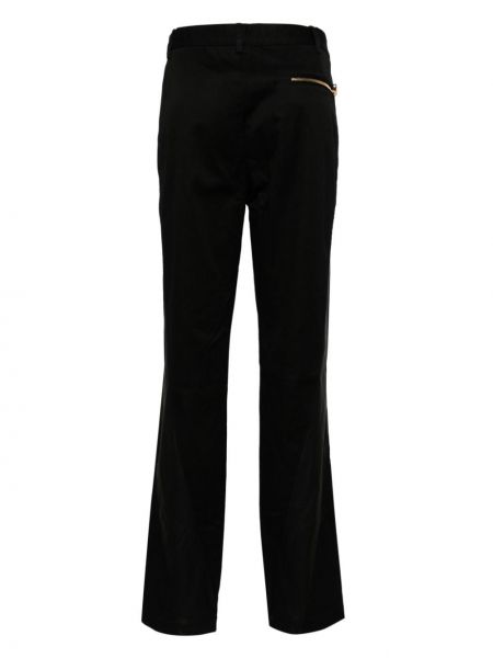 Kokvilnas taisnas bikses Versace Jeans Couture melns