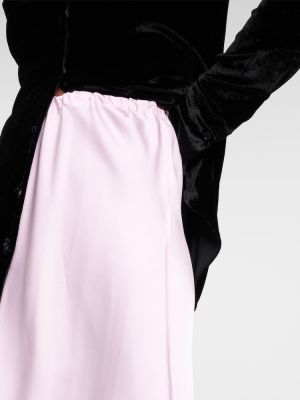 Satenska midi suknja Jil Sander ružičasta