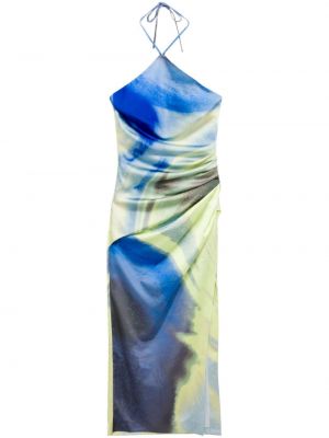 Sukienka midi z nadrukiem w abstrakcyjne wzory Simkhai