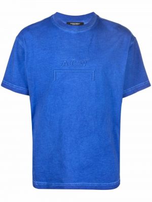 T-shirt mit stickerei aus baumwoll A-cold-wall* blau
