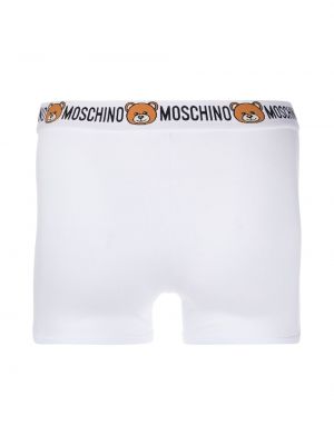 Bokserki z nadrukiem Moschino białe
