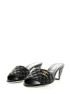 Sandales matelassées Chanel Pre-owned noir