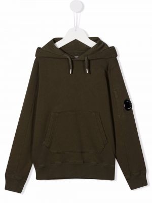 Hoodie för tjejer C.p. Company Kids grön