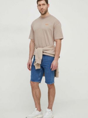 Kratke traper hlače Calvin Klein plava
