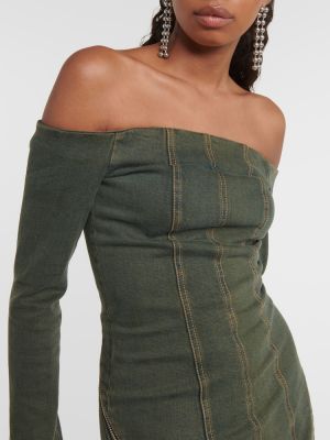 Sukienka jeansowa Blumarine zielona