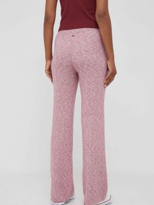 Melanžové kalhoty Pepe Jeans růžové