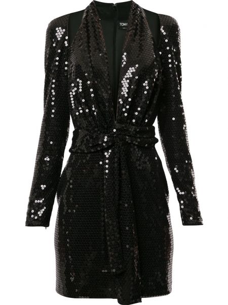 Sukienka z cekinami Tom Ford czarna