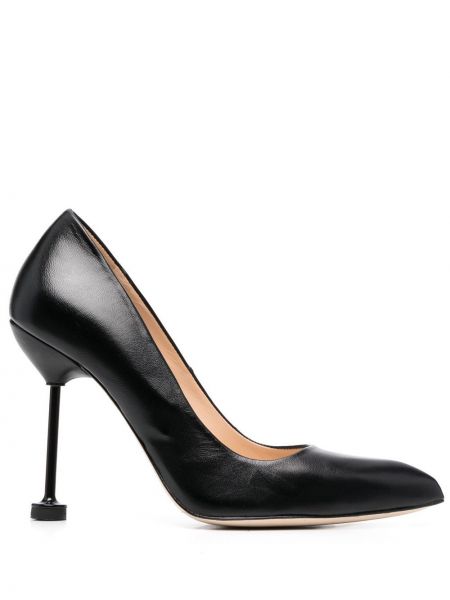 Кожени полуотворени обувки Tori Solea черно