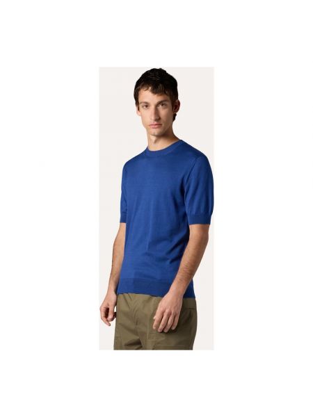 Camiseta de seda de algodón Ballantyne azul