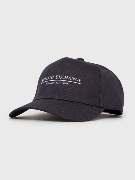 Памучна шапка с принт Armani Exchange