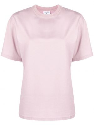 Bavlněné tričko Filippa K fialové