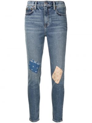 Пэчворк зауженные джинсы скинни Polo Ralph Lauren